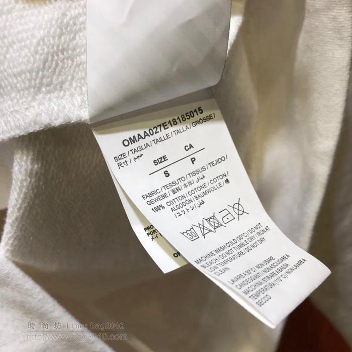 OffWhite男裝 19-20FW新款 最高品質 off男士連帽套頭白色衛衣 男士秋季最新單品  tzy2363
